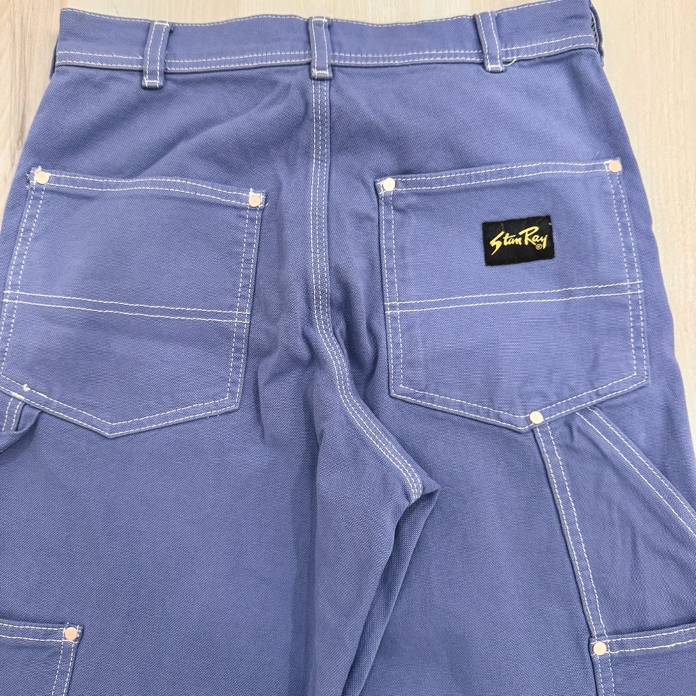 Stan Ray Men's 26 Double Knee Pant Workwear Jeans Blue Iris Purple Cotton Rare - Picture 9 of 14